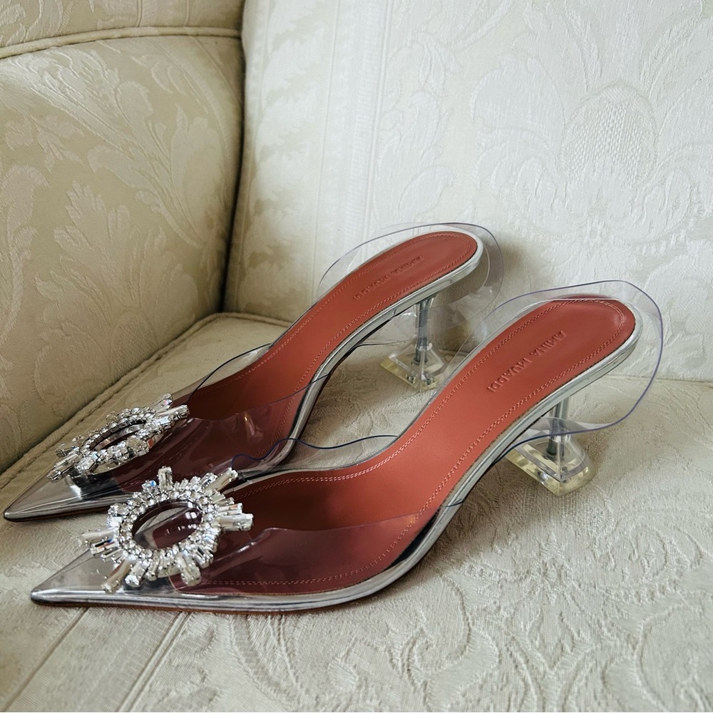 $1300! Amina Muaddi Begum Cinderella Pumps size 39.5 - Picture 7 of 11